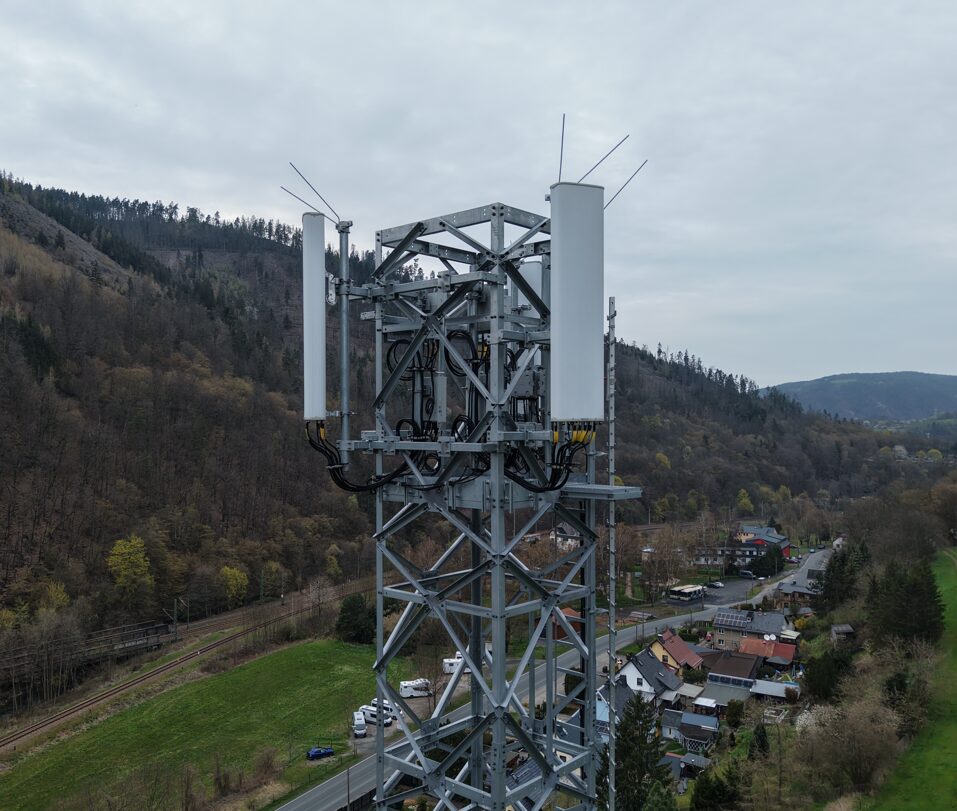 Lattice tower in German valley