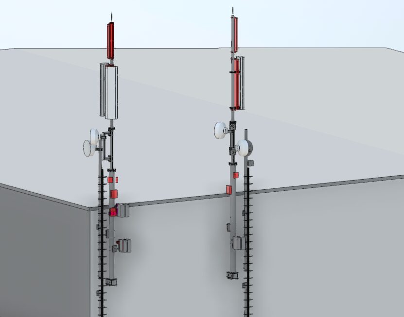 Revit BIM model of telecom infrastructure