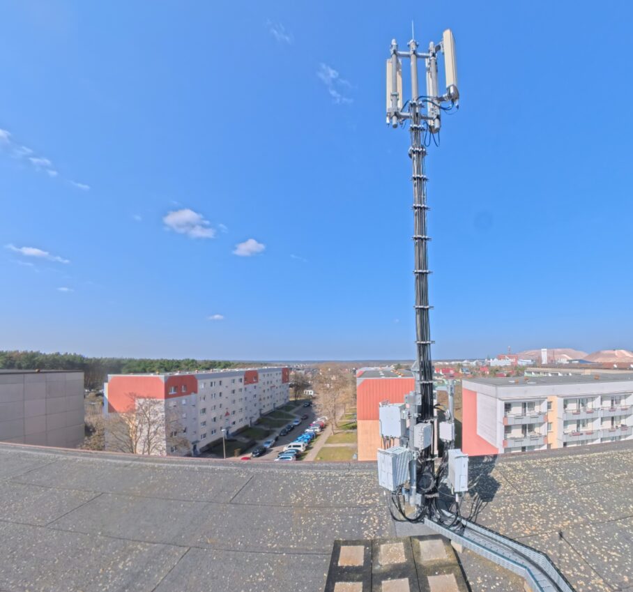 Rooftop telecom installation in Germany